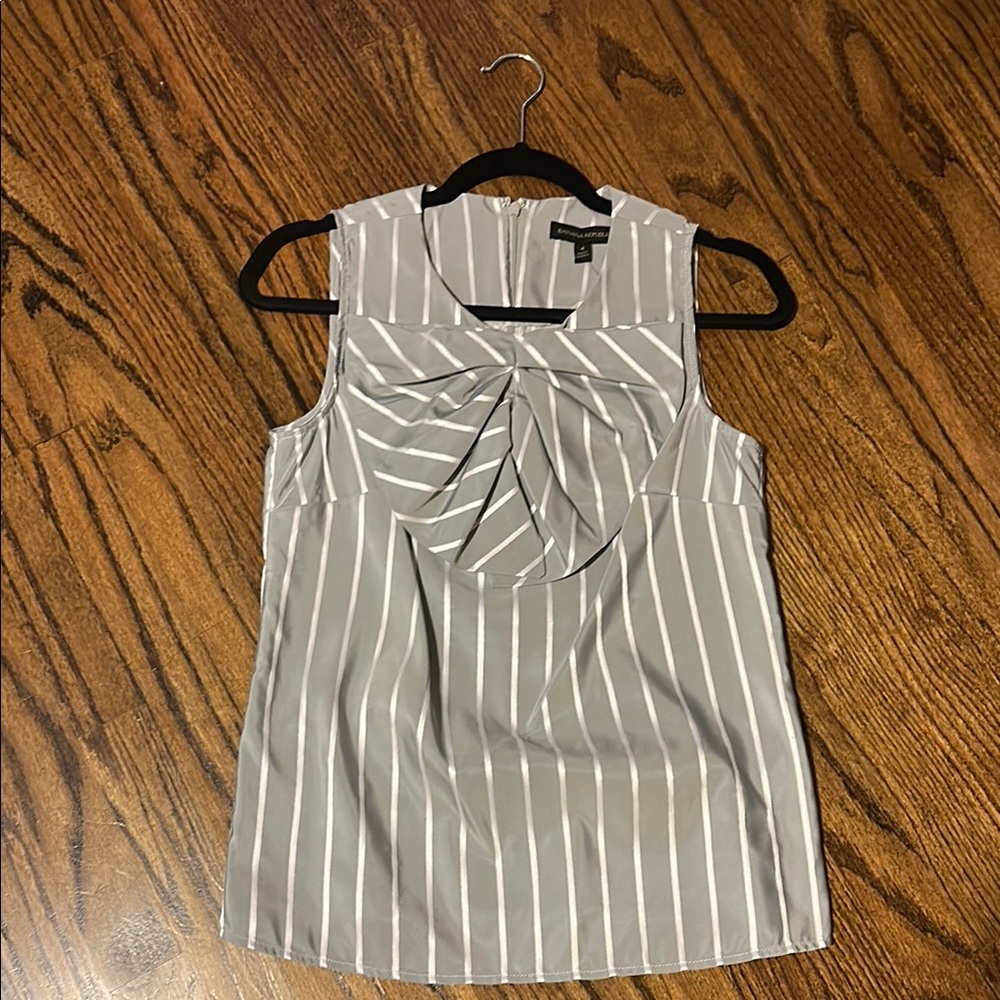 Banana Republic gray Ruched Sleeveless Blouse